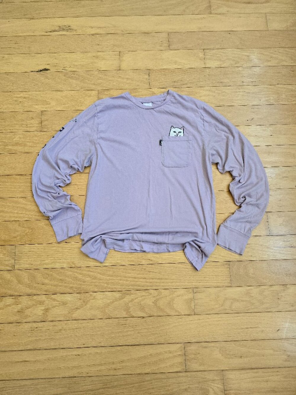 RIPNDIP | Lord Nermal lavender skater long sleeve t-shirt  | MENS S